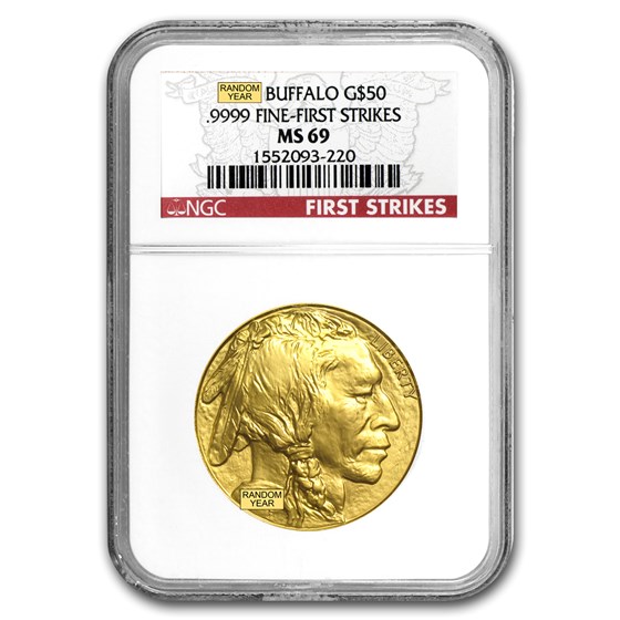 1 oz Gold Buffalo Coin MS-69 NGC (Random Year) 1 oz Gold Buffalo Coin MS-69 NGC (Random Year)